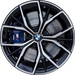 ALY86165U BMW 530e, 530i, 540i, M550i Wheel/Rim Black #36118747234