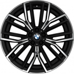 ALY86161 BMW 530e, 530i, 540i, M550i Wheel/Rim Black Machined #36118747237