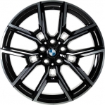 ALY86636 BMW 430i, i4, M440i Wheel/Rim Black Machined #36118747304