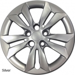 464s 16 Inch Aftermarket Hyundai Sonata Silver (Bolt On) Hubcaps/Wheel Covers Set