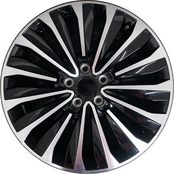 Volkswagen Passat 2022 black machined 18x8 aluminum wheels or rims. Hollander part number 70094, OEM part number 56D601025MFZZ.