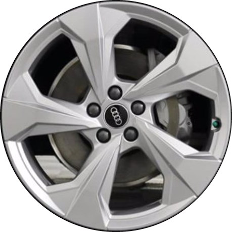 Audi Q5 2021-2023 powder coat silver 20x8 aluminum wheels or rims. Hollander part number ALY12036HH, OEM part number 80A601025BL.