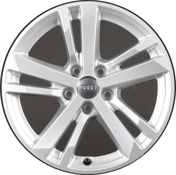 Audi Q3 2022 powder coat silver 17x7 aluminum wheels or rims. Hollander part number ALY12077, OEM part number 83A601025F.