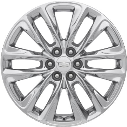 Cadillac XT5 2021-2024, XT6 2021-2024 chrome 20x8 aluminum wheels or rims. Hollander part number 4871U85/95047, OEM part number 84465272.