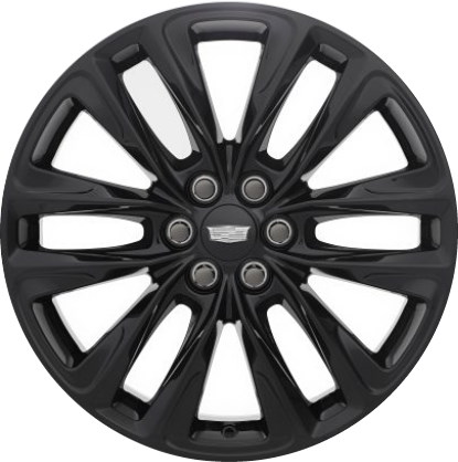 Cadillac XT5 2021-2024, XT6 2021-2024 black painted 20x8 aluminum wheels or rims. Hollander part number 4871U45/95047, OEM part number 84465276.