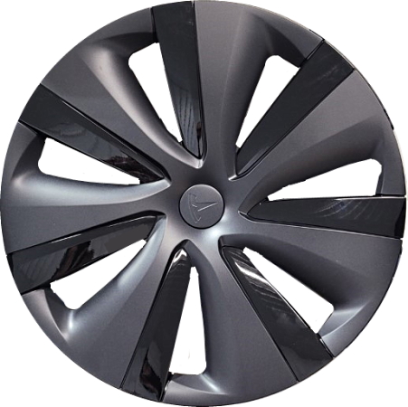 Tesla Model S 2021-2023, Plastic 7 Spoke, Single Hubcap or Wheel Cover ONLY For 19 Inch Alloy Wheels. Hollander Part Number H96964U01.