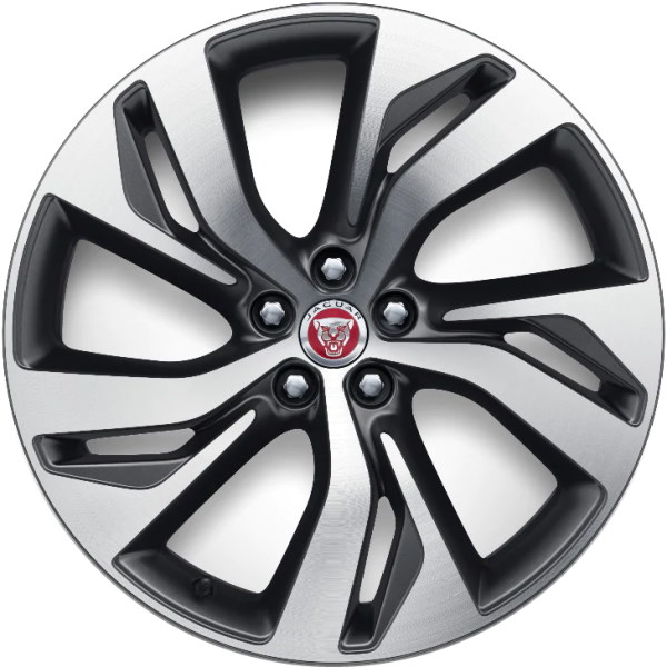 Jaguar E-PACE 2021-2023 charcoal machined 20x8 aluminum wheels or rims. Hollander part number 60041, OEM part number J9C24635.