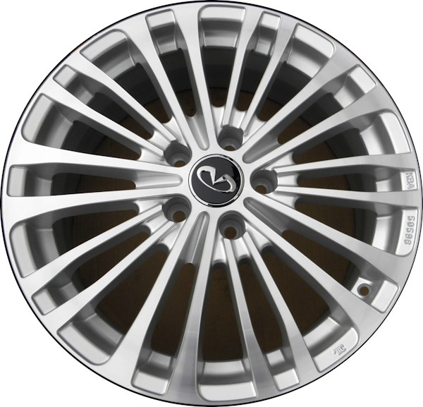 Infiniti QX30 2017-2019 silver machined 18x7 aluminum wheels or rims. Hollander part number ALY95232, OEM part number KE409-5D300.