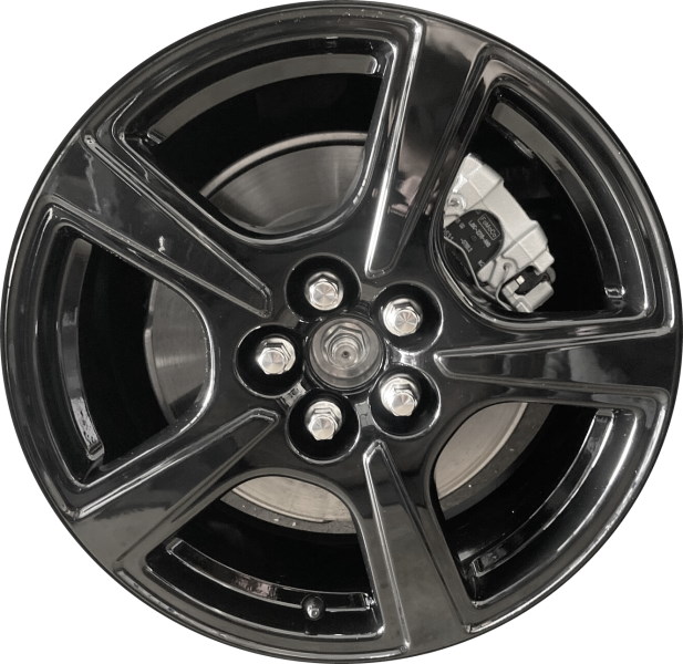 Ford Mustang Mach-E 2021-2023 powder coat black 18x7 aluminum wheels or rims. Hollander part number ALY10336HH, OEM part number LJ8Z-1007-D.