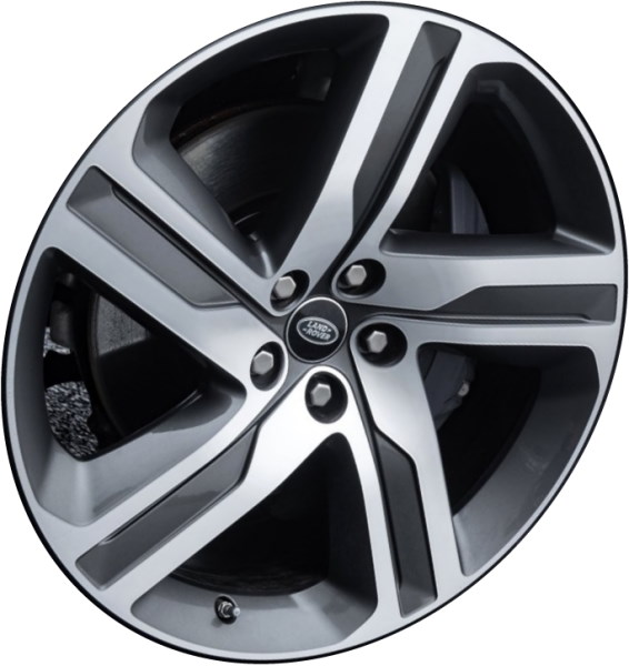 Land Rover Discovery 2021-2023 charcoal machined 22x9.5 aluminum wheels or rims. Hollander part number 72380a, OEM part number LR142064.