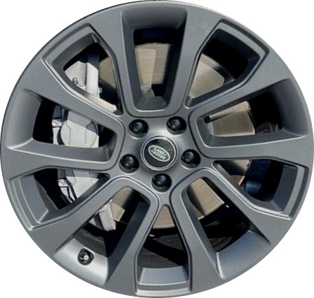 Land Rover Range Rover Sport 2023 powder coat grey 21x8.5 aluminum wheels or rims. Hollander part number ALY72384B, OEM part number LR167052.