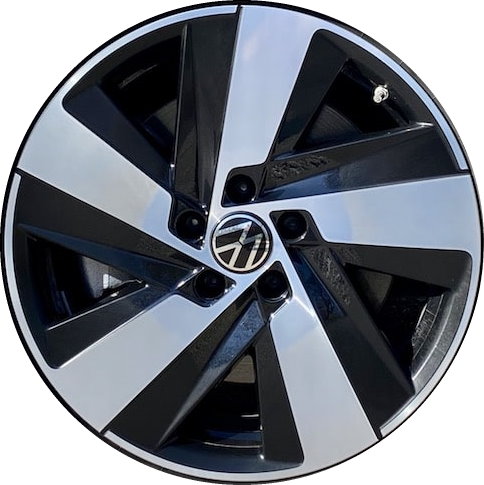 Volkswagen Arteon 2021 black machined 18x8 aluminum wheels or rims. Hollander part number ALY95346, OEM part number Not Yet Known.