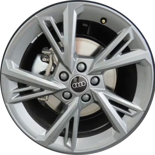 Audi A3 2024 powder coat gray 18x8 aluminum wheels or rims. Hollander part number ALY12146/94056, OEM part number 8Y0601025G