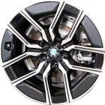 ALYBG031 BMW 740i, 750e, 760i, i7 Black Machined Wheel/Rim #36115A19DE9