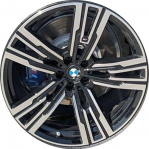 ALYBG022 BMW 740i, 750e, 760i, i7 Black Machined Wheel/Rim #36115A19DF0