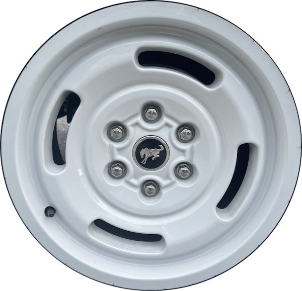 Ford Bronco 2023-2024 powder coat white 17x8 aluminum wheels or rims. Hollander part number ALY10463B, OEM part number Not Yet Known.