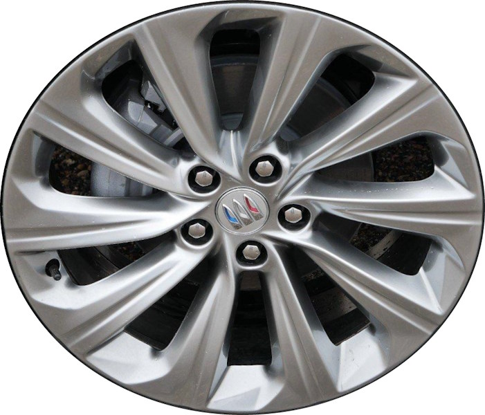 Buick Envista 2024 powder coat hyper silver 19x8 aluminum wheels or rims. Hollander part number ALYGZ074U78, OEM part number Not Yet Known.