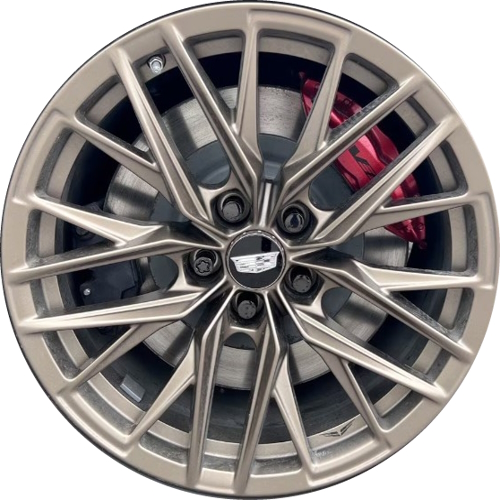 Cadillac CT5-V 2024-2025 bronze painted 19x10 aluminum wheels or rims. Hollander part number not yet known, OEM part number 85155514