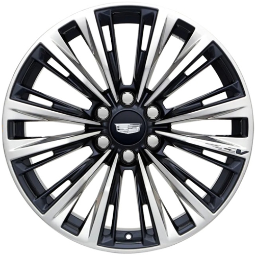 Cadillac Escalade 2021-2025 charcoal polished 22x9 aluminum wheels or rims. Hollander part number 4882b, OEM part number 84638161