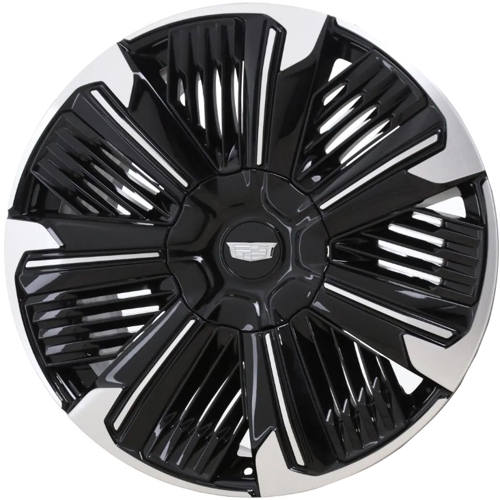 Cadillac Escalade IQ 2025 black machined 24x9 aluminum wheels or rims. Hollander part number ALY94102 OEM part number 85035519