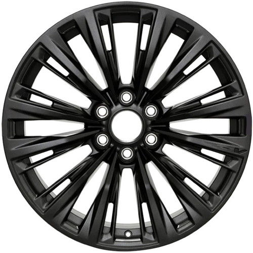 Cadillac Escalade 2021-2025 powder coat black 22x9 aluminum wheels or rims. Hollander part number 4882b, OEM part number 84986599