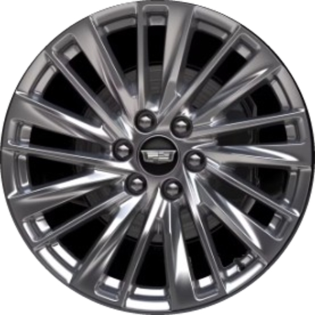 Cadillac Escalade 2025 polished 22x9 aluminum wheels or rims. Hollander part number ALY94100, OEM part number Not Yet Known