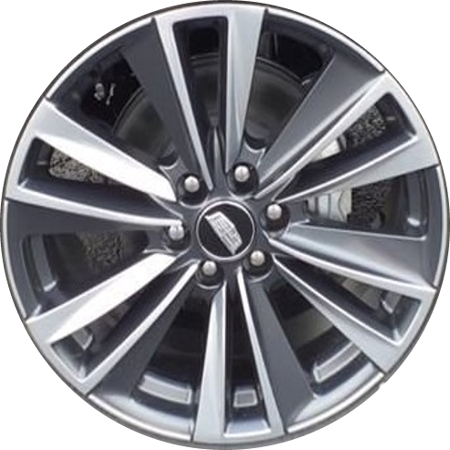 Cadillac Escalade 2025 charcoal polished 22x9 aluminum wheels or rims. Hollander part number ALY94101, OEM part number 84586634