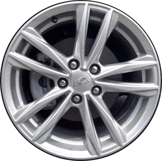 Cadillac CT4 2020-2024 powder coat silver 17x8 aluminum wheels or rims. Hollander part number ALY4857/96917, OEM part number 84169695.