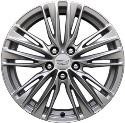 Cadillac CT4 2020-2024 powder coat silver 18x8 aluminum wheels or rims. Hollander part number ALY4862/96905, OEM part number 84169699.