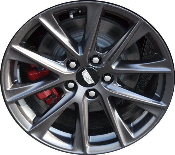 Cadillac CT4 2020-2025 powder coat charcoal 18x8 aluminum wheels or rims. Hollander part number ALY96904U30/4860, OEM part number 84523081.