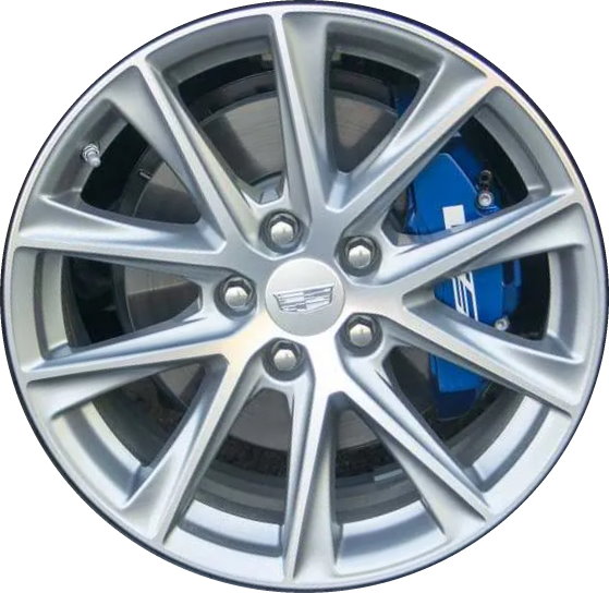Cadillac CT5 2020-2024 grey machined 19x8.5 aluminum wheels or rims. Hollander part number 4841, OEM part number 84741507.