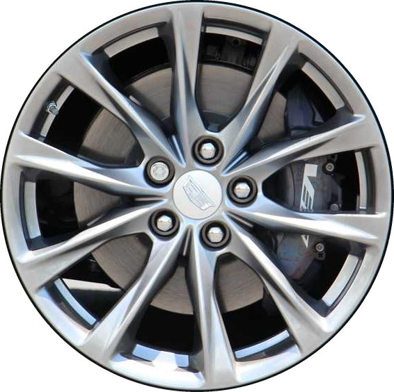 Cadillac CT5 2020-2024 powder coat hyper silver 19x8.5 aluminum wheels or rims. Hollander part number ALY4839, OEM part number 84004241.