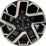 ALYGV059 Chevrolet Silverado 1500 EV Wheel/Rim Black Machined #85545879