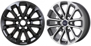 IMP-506BLK Ford F-150 Black Wheel Skins (Hubcaps/Wheelcovers) 18 Inch Set