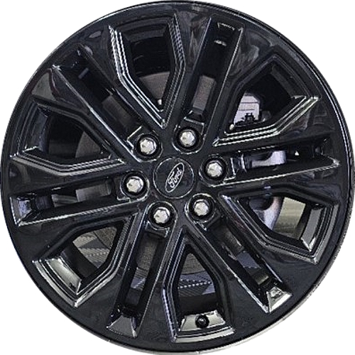 Ford F-150 2024-2025 powder coat black 20x8.5 aluminum wheels or rims. Hollander part number Not Yet Known, OEM part number ML3J1007BA