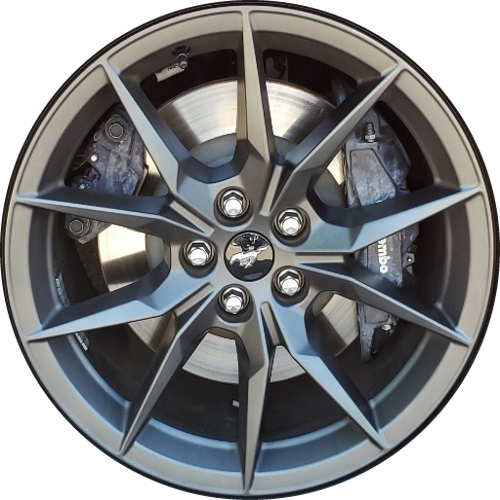 Ford Mustang 2024-2025 dark hyper 19x9.5 aluminum wheels or rims. Hollander part number 95839, OEM part number PR3Z1007U