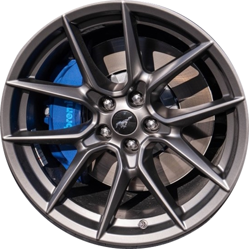 Ford Mustang 2024 dark hyper 19x10.5 aluminum wheels or rims. Hollander part number 95866, OEM part number PR3C1007LA