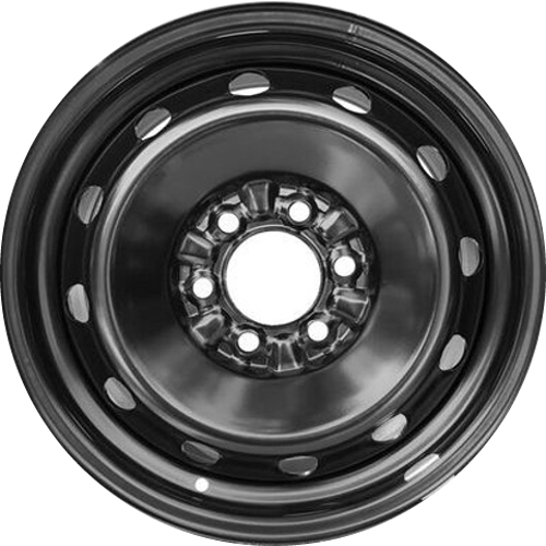 Ford Expedition 2018-2024, F-150 2021-2024, Lincoln Navigator 2018-2024 powder coat black 17x8 steel wheels or rims. Hollander part number STL3526, OEM part number 2L7Z1015BA.