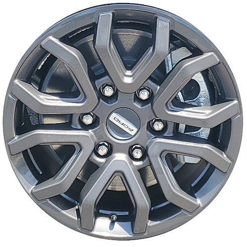 Ford Ranger Raptor Supercrew 2024 charcaol painted 17x8.5 aluminum wheels or rims. Hollander part number Not yet Known, OEM part number N1WZ1007C