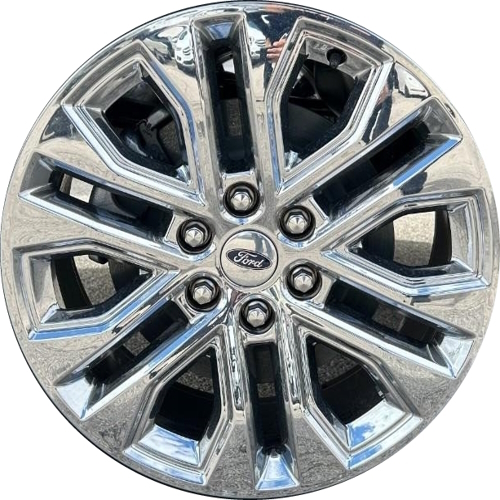 Ford F-150 2024-2025 chrome 20x8.5 aluminum wheels or rims. Hollander part number Not Yet Known, OEM part number RL3Z1007N