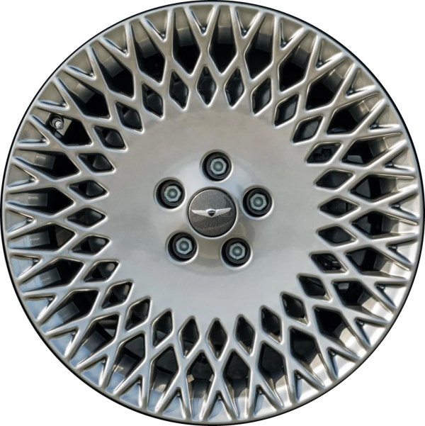 Genesis G80 2022 powder coat hyper silver 19x8.5 aluminum wheels or rims. Hollander part number 71033, OEM part number 52910T1210.