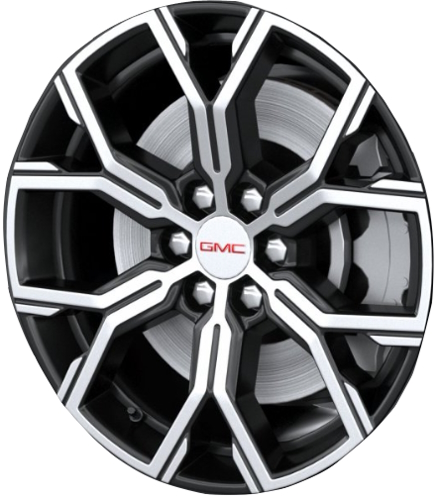 GMC Acadia 2024 charcoal machined 18x8 aluminum wheels or rims. Hollander part number 95994, OEM part number 84883615