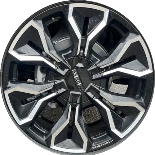 GMC sierra ev denali 2024-2025 black machined 24x9 aluminum wheels or rims. Hollander part number ALY94048, OEM part number 86598447