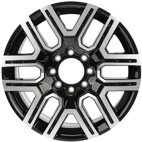 Chevrolet Chevy Silverado 1500 EV 2024-2025 GMC sierra ev 2024-2025 powder black machined 22x9 aluminum wheels or rims. Hollander part number ALYGV111U45, OEM part number 85709998