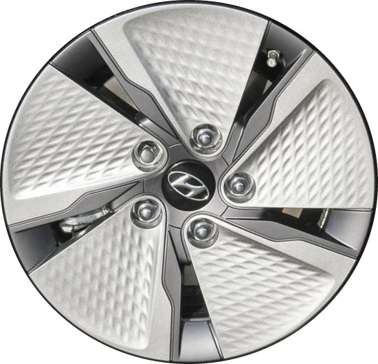 Hyundai Ioniq 2020-2022, Plastic 5 Slot, Single Hubcap or Wheel Cover For 15 Inch Alloy Wheels. Hollander Part Number H55582.