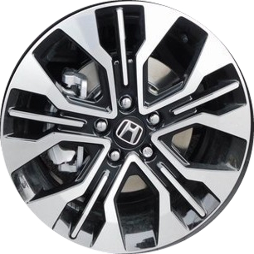 Honda Odyssey Elite 2025 powder coat gloss black machined 19x7.5 aluminum wheels or rims. Hollander part number 94049b, OEM part number 42700THR