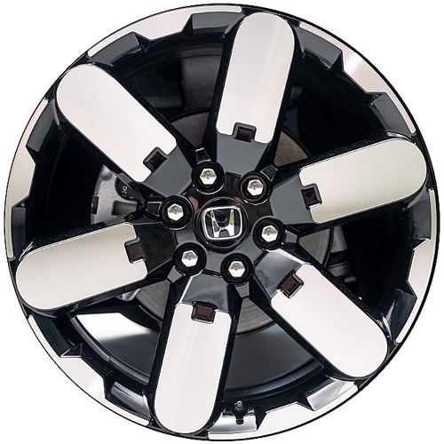 Honda Prologue SUV Elite 2024 black machined 21x9.5 aluminum wheels or rims. Hollander part number 95985, OEM part number 86774356