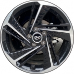 ALY70630 Hyundai Elantra Wheel/Rim Black Machined #52910AA400