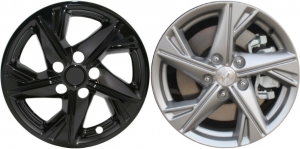 IMP-463BLK Hyundai Sonata Black Wheel Skins (Hubcaps/Wheelcovers) 16 Inch Set