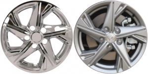 IMP-463X Hyundai Sonata Chrome Wheel Skins (Hubcaps/Wheelcovers) 16 Inch Set